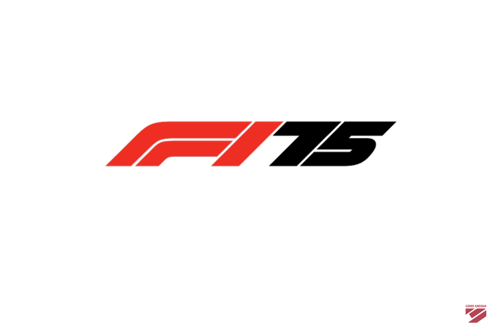 75th anniversary logo combining numeric form with chequered flag reference F1 75th anniversary logo (2025)