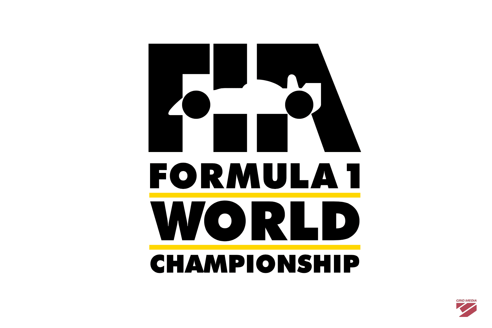 First officially consolidated F1 logo with stylised chequered motif 1987–1993 FIA co-branded F1 logo